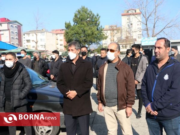 مراسم تشییع پیکر، علیرضا حسنی مقدم، مربی تیم نونهالان ملوان بندرانزلی