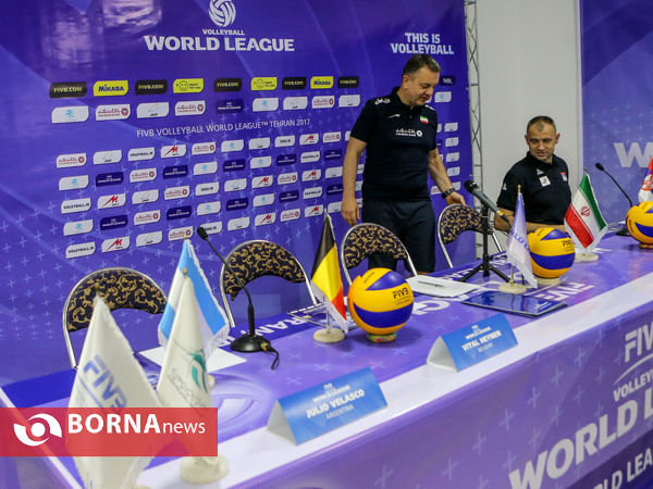 کنفرانس خبری هفته دوم لیگ جهانی والیبال