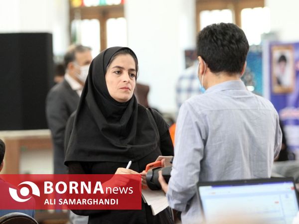میز خدمت جهادی در مصلی رشت