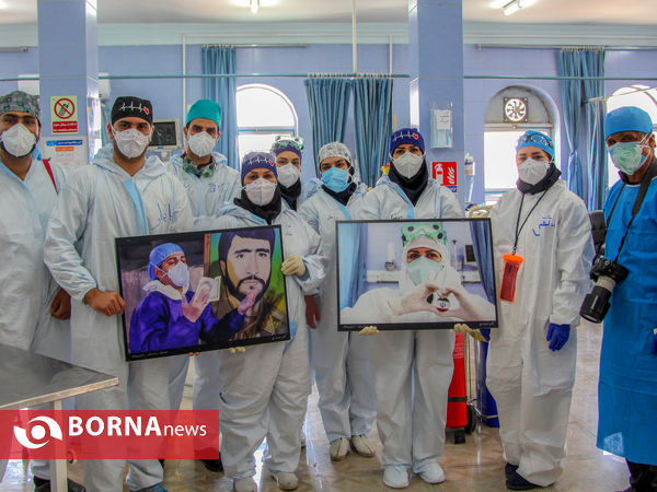 اهدای آثار عکاس شیرازی از تلاش های کادر درمان در مبارزه با کرونا به مدافعان سلامت