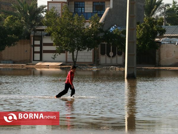 آبادان و خرمشهر پنج روز پس از بارندگی
