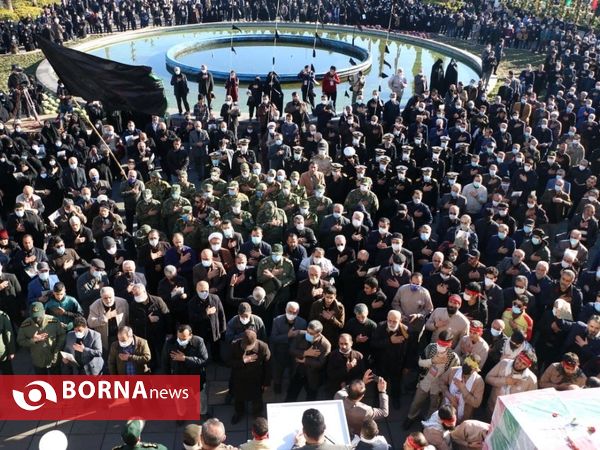 مراسم تشییع پیکر مطهر ۸ شهید گمنام در رشت