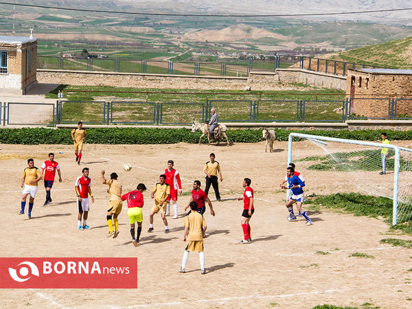 بازی فوتبال بهاره در روستای کلانتر