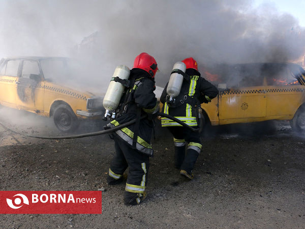 مانور آتش نشانی و ایمنی در مشهد