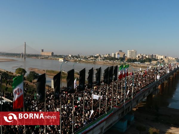 تشییع پیکر مطهر سردار سلیمانی و ابومهدی المهندس در اهواز(2)