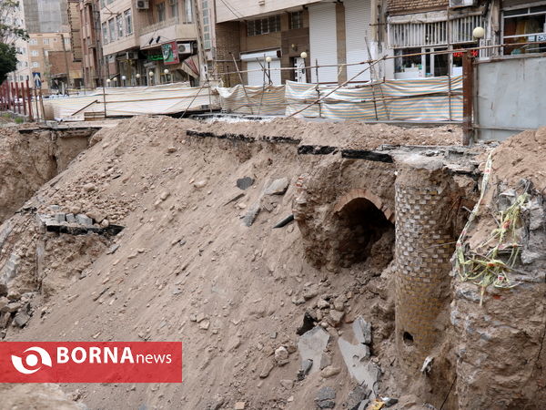 بقایای سازه قدیمی مدفون در  بارون آواک تبریز