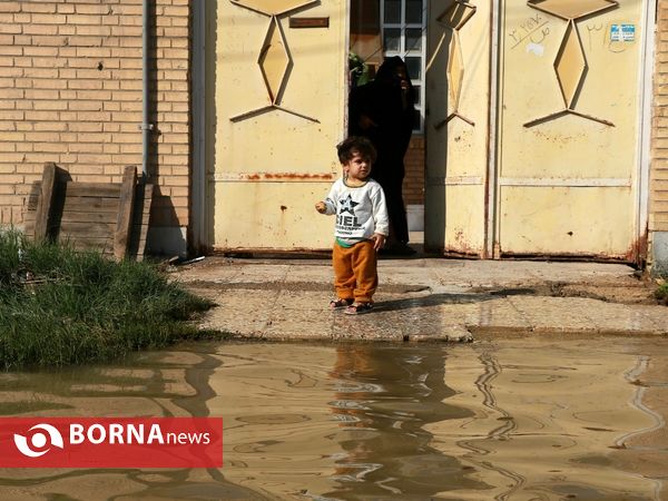 آبادان و خرمشهر پنج روز پس از بارندگی
