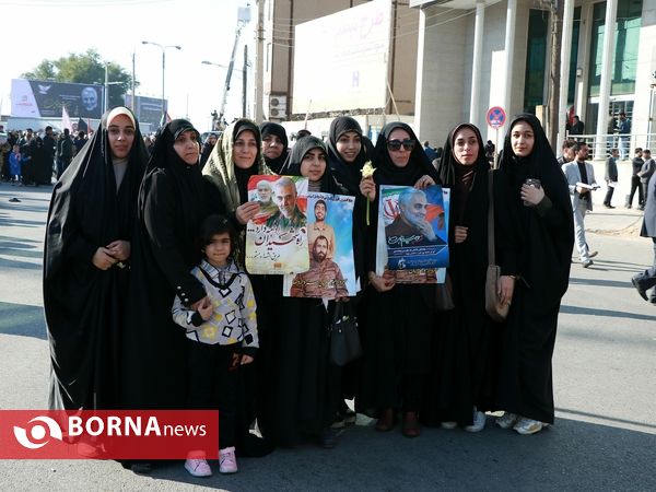 تشییع پیکر مطهر سردار سلیمانی و ابومهدی المهندس در اهواز(2)