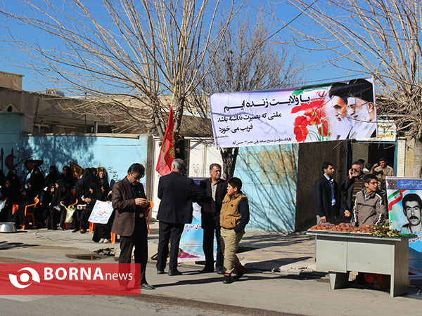 تشییع 94 شهید گمنام کاروان شاهدان بصیر در فسا،سروستان،خرامه