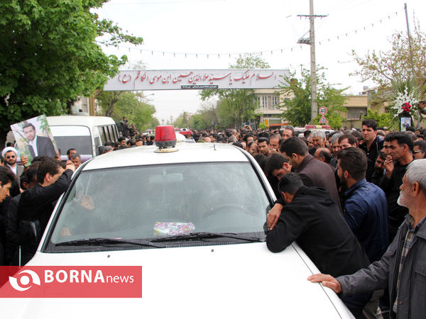 آیین تشییع جان باختگان سقوط هلی‌کوپتر اورژانس فارس