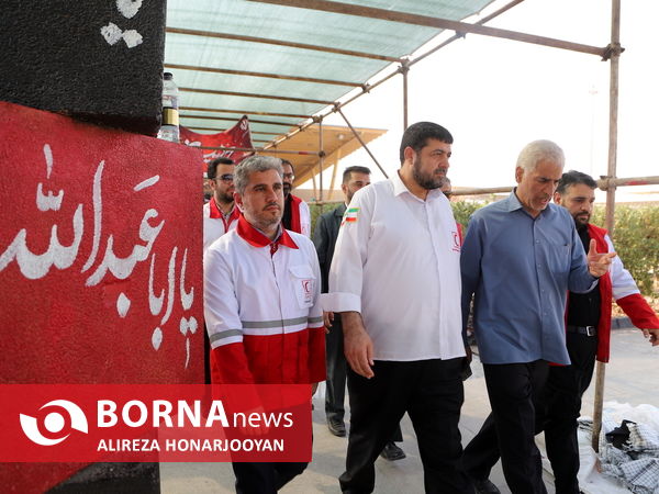 بازدید رییس جمعیت هلال احمر جمهوری اسلامی از مرز شلمچه