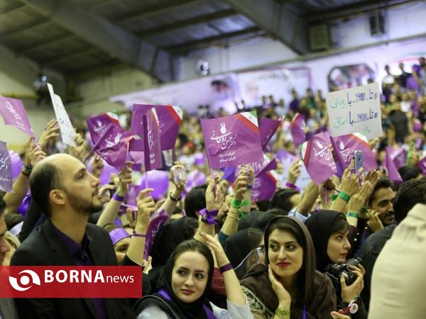 سخنرانی جهانگیری در میان هواداران روحانی در رشت