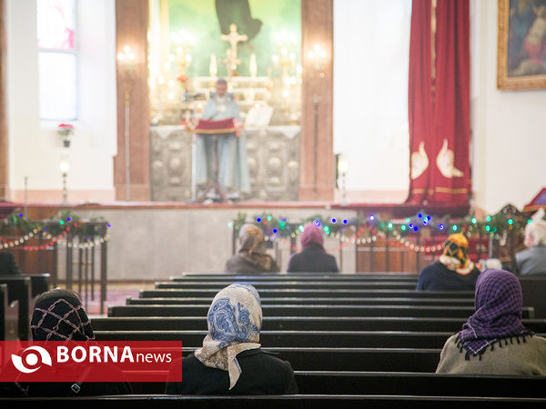 مراسم سال نو میلادی در کلیسای مریم مقدس