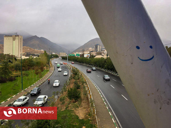 اولین باران پاییزی - اتوبان یادگار امام ( عکس : سید علی صالح )