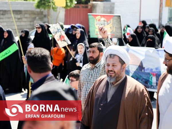 راهپیمایی با شکوه روز قدس در فرح آباد