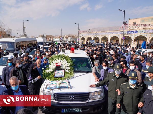 تشییع پیکر شهید مدافع وطن «اکبر رنجبر» در شیراز