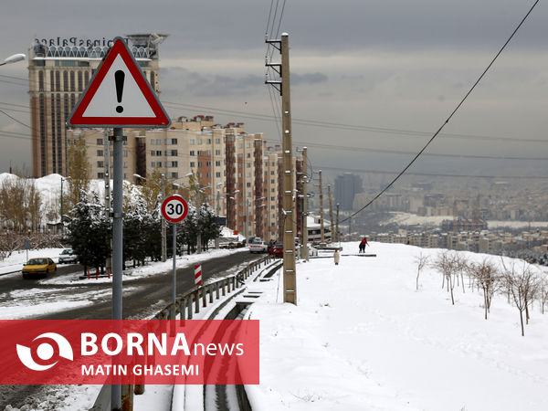 بارش برف در تهران