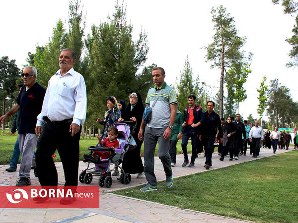 پیاده روی خانوادگی به مناسبت عید مبعث در شیراز ‎