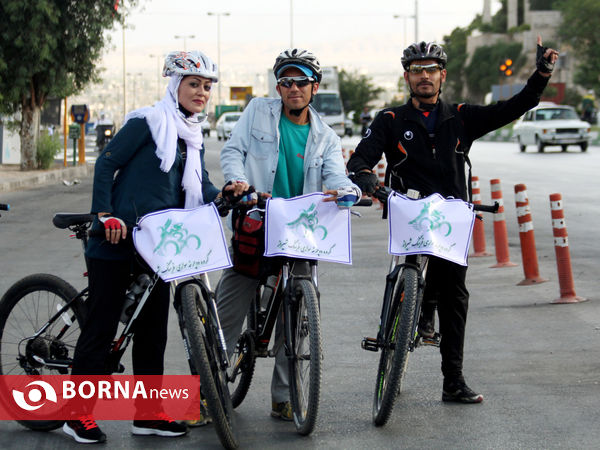 دوچرخه سواری سازمان های مردم نهاد جوانان فارس به مناسبت هفته محیط زیست