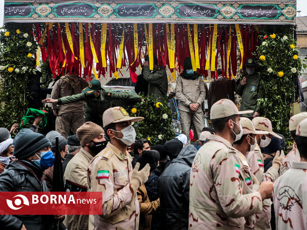 اجتماع عزاداران فاطمی و تشییع پیکر 9 شهید دفاع مقدس و مدافع حرم