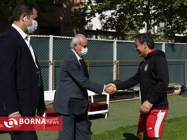 بازدید رئیس کمیته ملی المپیک  از تیم ملی فوتبال امید ،فدراسیون بسکتبال و اسکیت