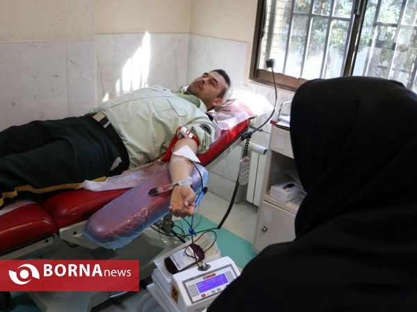 صبحگاه مشترک نیروی انتظامی و انتقال خون خراسان رضوی