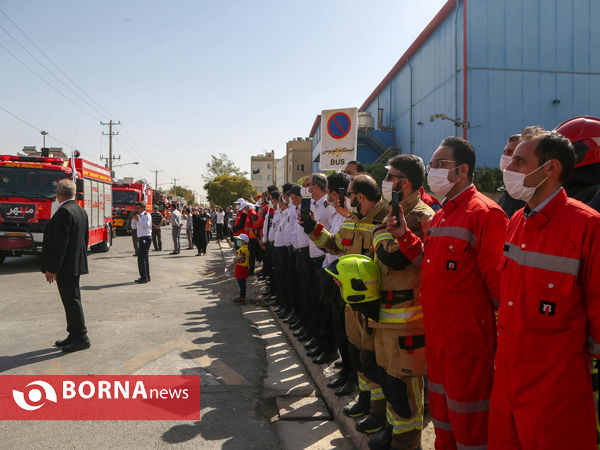 مانور بزرگ امداد و نجات نیروهای آتش نشان