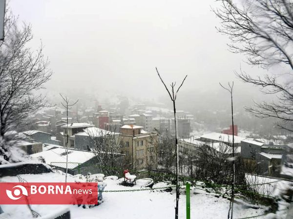 بارش برف زمستانی در لاهیجان