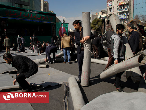 تجمع عزاداران فاطمی در میدان فاطمی تهران