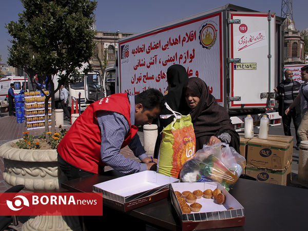 ارسال اقلام اهدایی به مناطق سیل زده