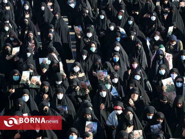 مراسم تشییع پیکر مطهر ۸ شهید گمنام در رشت