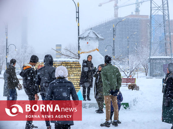 بارش شدید برف در اراک