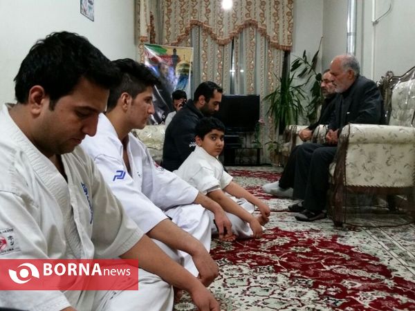 ديدار اعضای تيم کيوکوشين کاراته اصفهان با خانواده شهيد مدافع حرم سجاد مرادی
