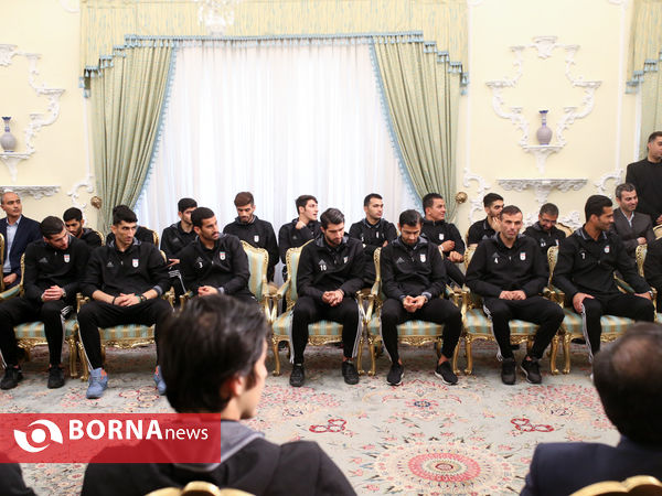 دیدار تیم ملی فوتبال با دکتر روحانی