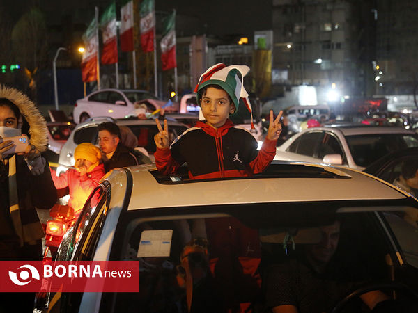 شادی مردم پس از راهیابی تیم فوتبال ایران به جام جهانی