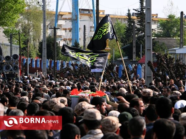 مراسم تشییع پیکر دو شهید گیلانی مدافع حرم
