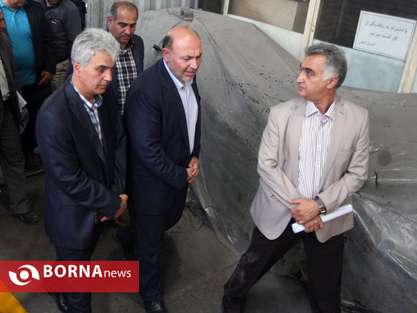 بازدید فرماندار قدس از کارخانه مهیار سنگ شکن