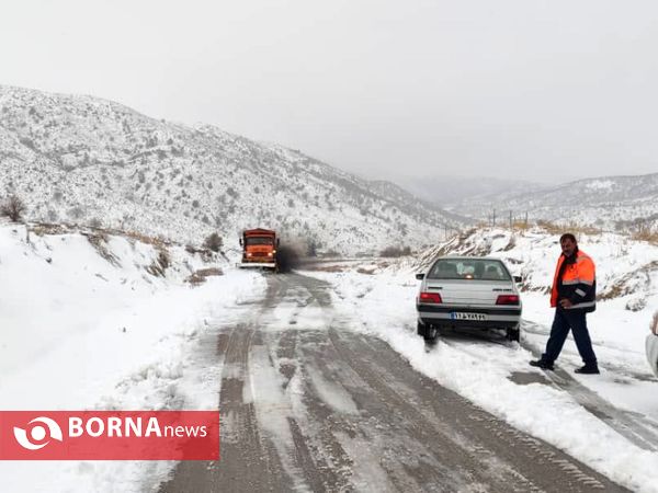 بارش برف در یاسوج