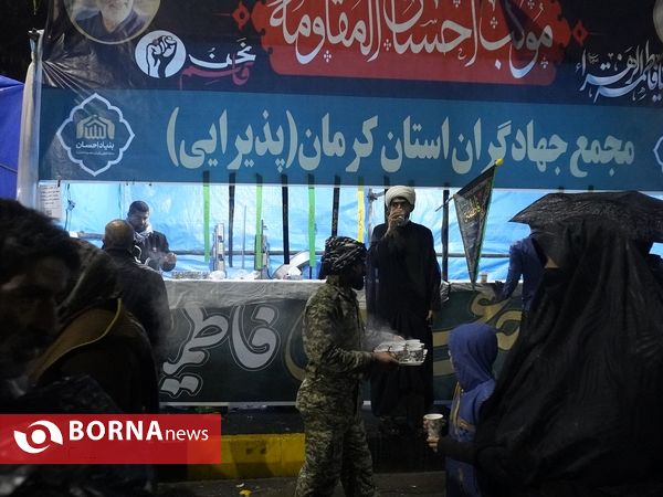 موکب‌های گلزار شهدا شهر کرمان در شب شهادت سردار شهید حاج قاسم سلیمانی