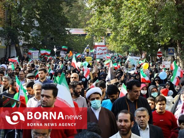 راهپیمایی 13 آبان در ساری