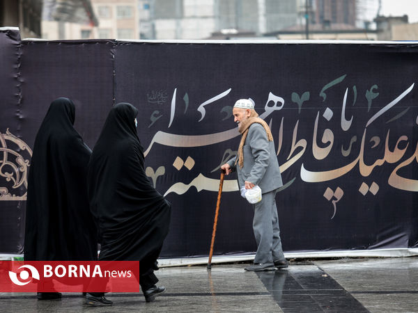 اجتماع عزاداران فاطمی و تشییع پیکر 9 شهید دفاع مقدس و مدافع حرم