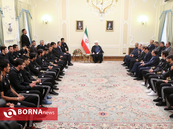 دیدار تیم ملی فوتبال با دکتر روحانی