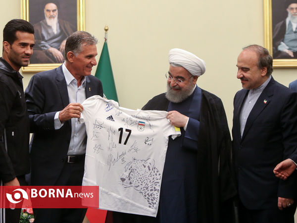 دیدار تیم ملی فوتبال با دکتر روحانی