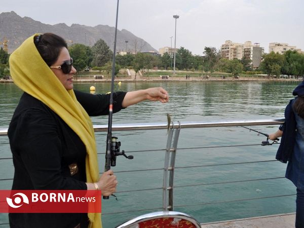 مسابقه ماهیگیری ورزشی در دریاچه کیو خرم آباد