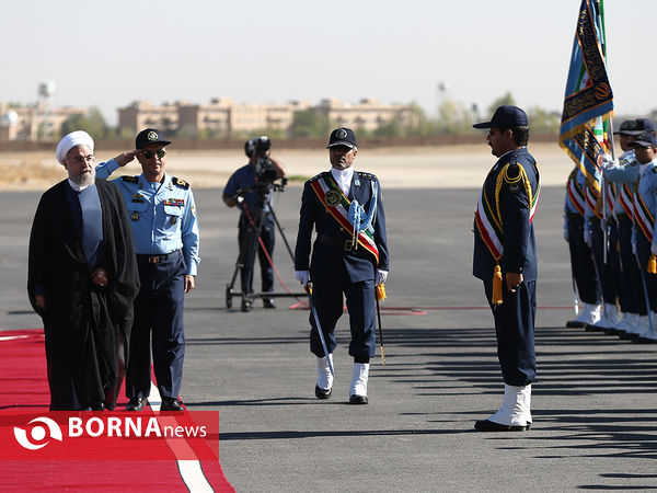 ورود رئیس جمهوری  به استان همدان