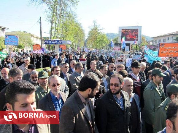 راهپیمایی روز 13 آبان شهرستان لاهیجان