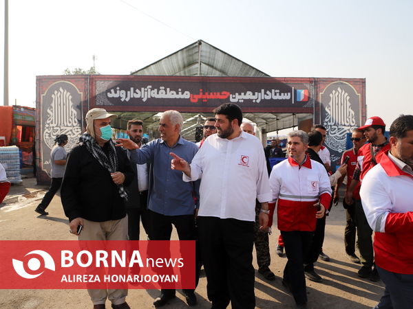 بازدید رییس جمعیت هلال احمر جمهوری اسلامی از مرز شلمچه