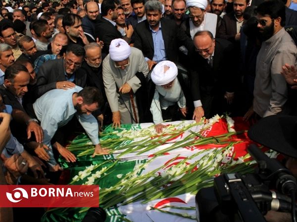 تشییع پیکر جان‌باختگان گیلانی فاجعه منا در رشت
