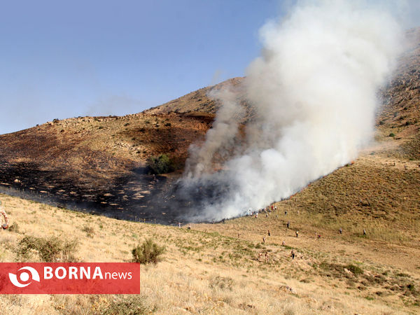 آتش سوزی مراتع در پارک ملی بموی شیراز