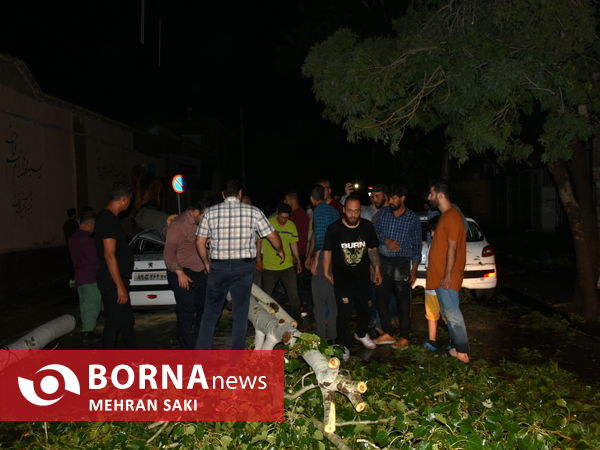 خسارت های باران و طوفان در اراک